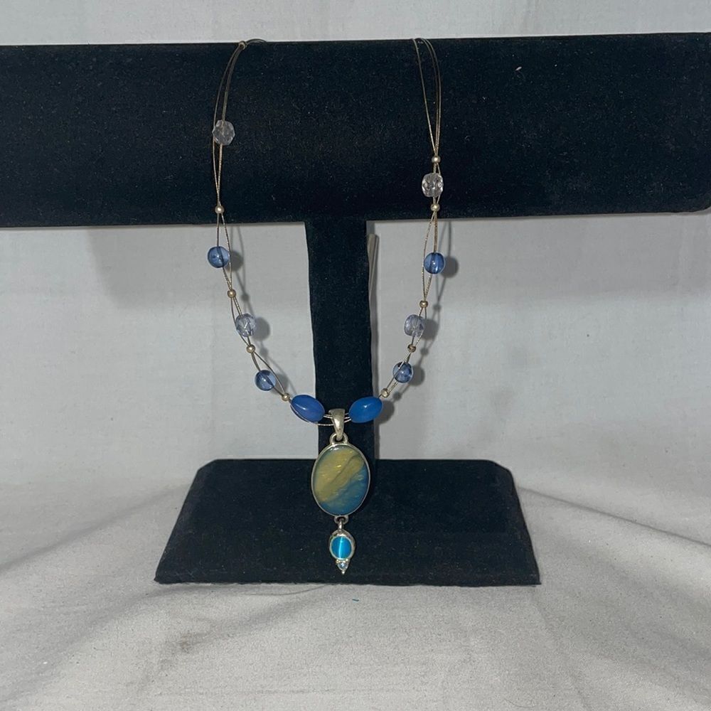 Beautiful beaded wire necklace